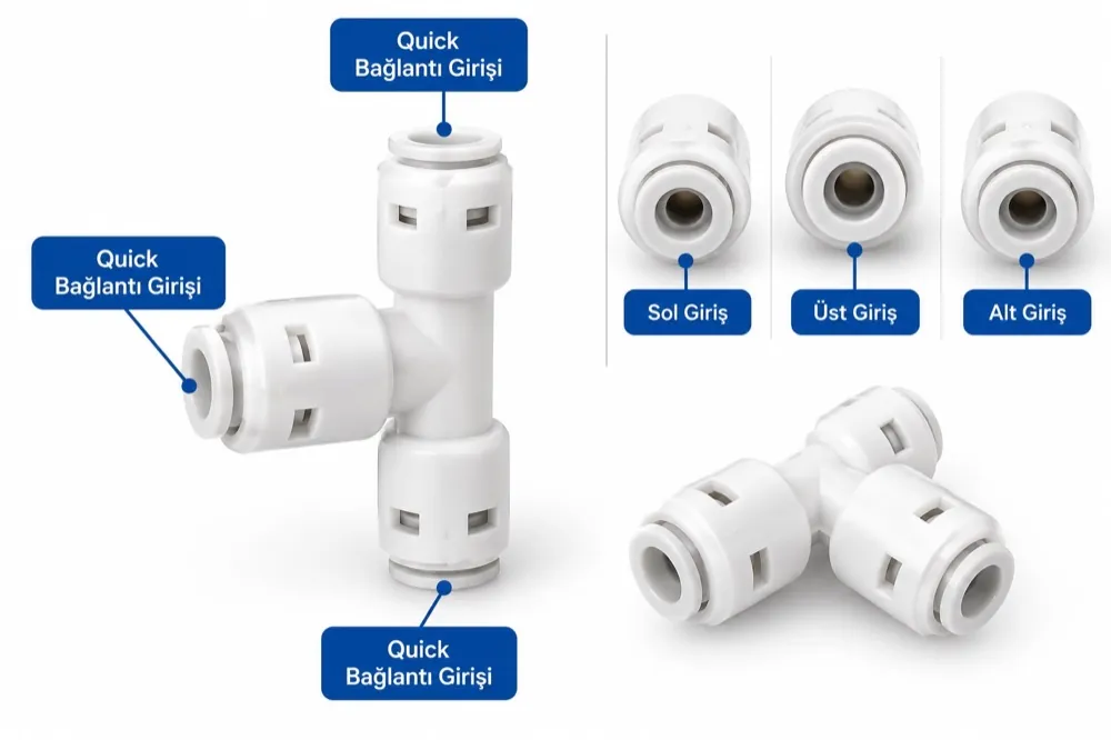 T Bağlantı (3’lü) Quick Fitting